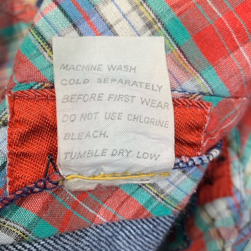 Vintage Patchwork Jeans 9/10 1980's Cottagecore Acid Wash Made In Brazil  - Picture 13 of 13